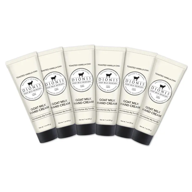 Crème Mains Lait de Chèvre Dionis Vanille-Chaï 1 oz — Lot de 6