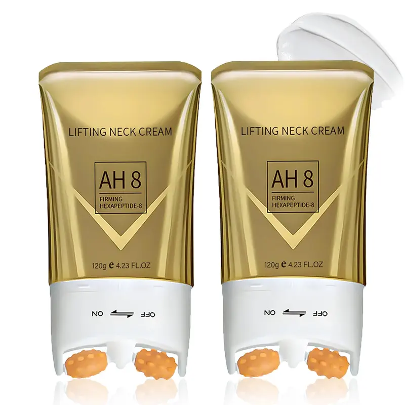 Crème Raffermissante du Cou PEAQ SKIN + Rouleau AH-8 – Soin Décolleté (2 pièces, 4,23 oz)