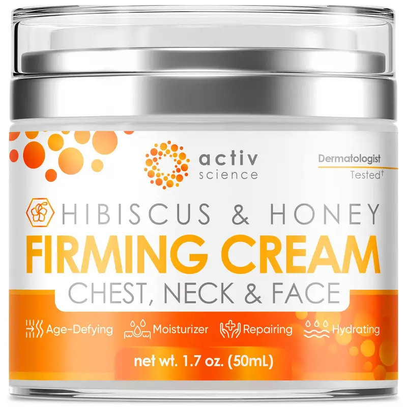 Crème Raffermissante Hibiscus et Miel – Cou et Visage | ACTIVSCIENCE 1,7 oz (50 ml)