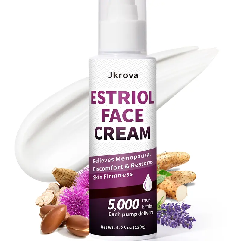 Crème Visage Estriol JKrova – Estriol bioidentique, igname sauvage & hydratation profonde