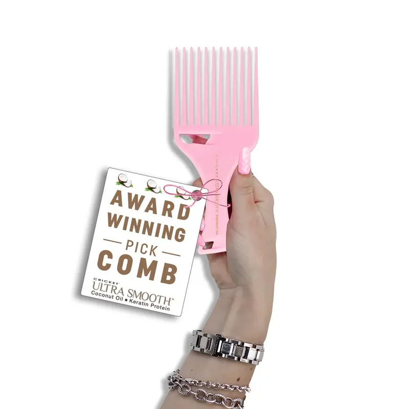 Cricket Doux et Velouté – Peigne Coco et Kératine Rose pour Démêlage, Volume et Brillance