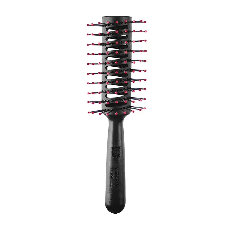 Cricket Static Free Tunnel — Brosse Ventilée 9 Rangées Anti-Statique pour Sèche-Cheveux, Tous Types de Cheveux