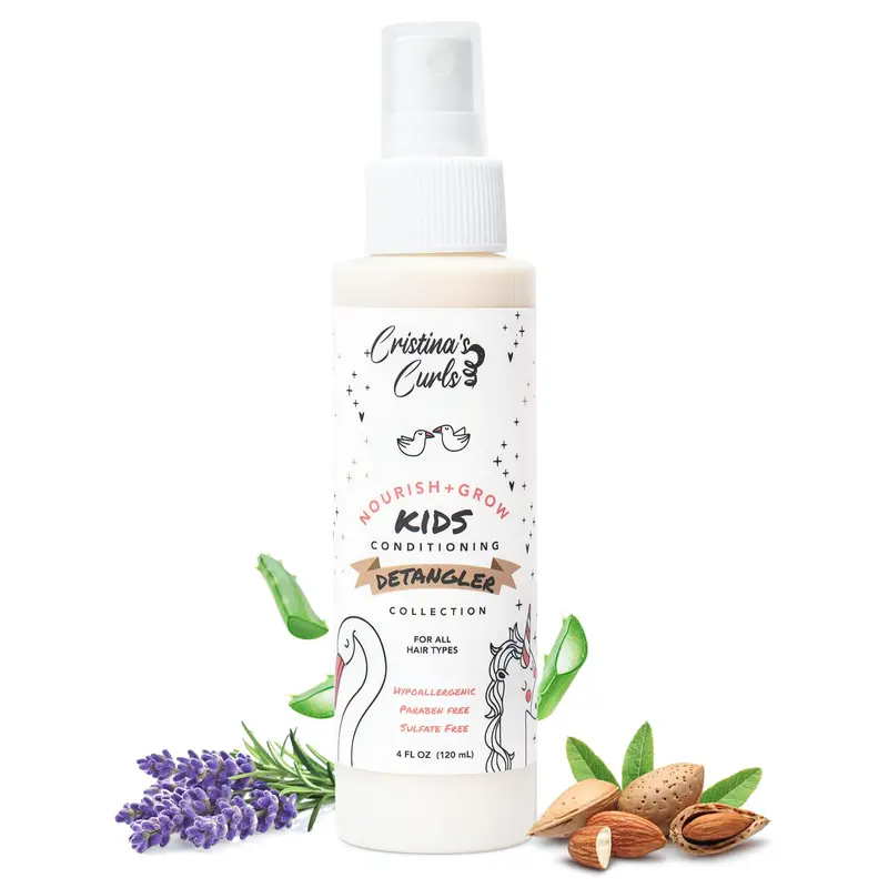 Cristina's Curls Démêlant Sans Rinçage pour Enfants – Coiffage rapide, contrôle du frizz et sans résidu