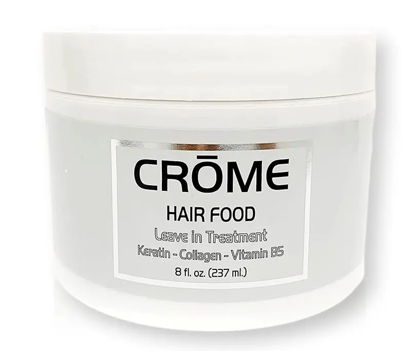 Crome Hair Food 8oz – Soin sans rinçage nourrissant pour tous types de cheveux