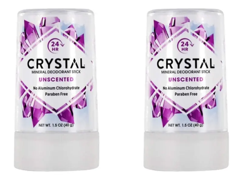 Crystal Essence Déodorant Corporel en Bâton — Sans Parfum, Voyage, Lot de 2, 1,5 oz