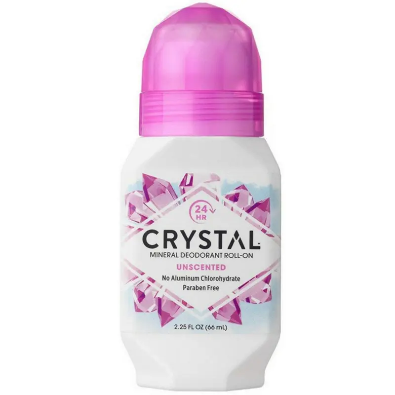 Crystal Essence Déodorant Roll-On Minéral Sans Parfum — Pack de 6, 66,5 ml chacun