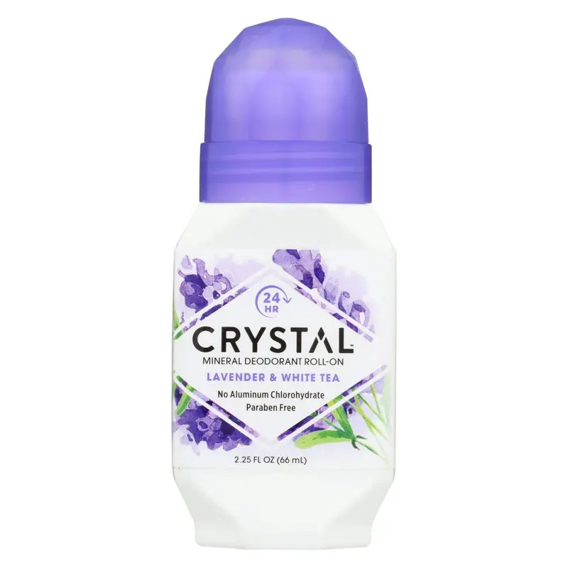 Crystal Essence Roll-On Minéral Lavande & Thé Blanc — 2,25 oz (lot de 2)