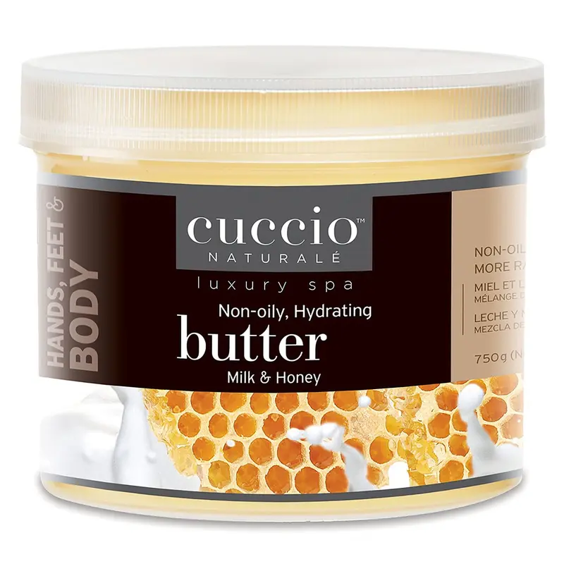 Cuccio Naturale Beurre Lait et Miel – Crème Ultra Hydratante pour Mains, Pieds et Corps – 26 oz