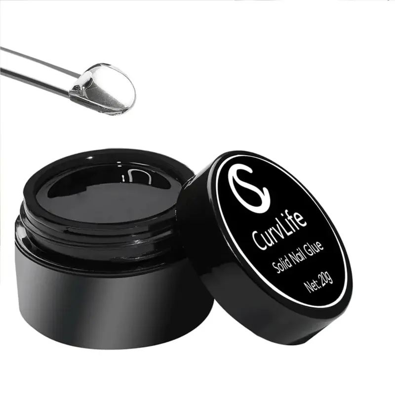 Curvlife Gel Solide Colle Ongles 15g – Fixation 3 en 1 pour Ongles Press-On UV