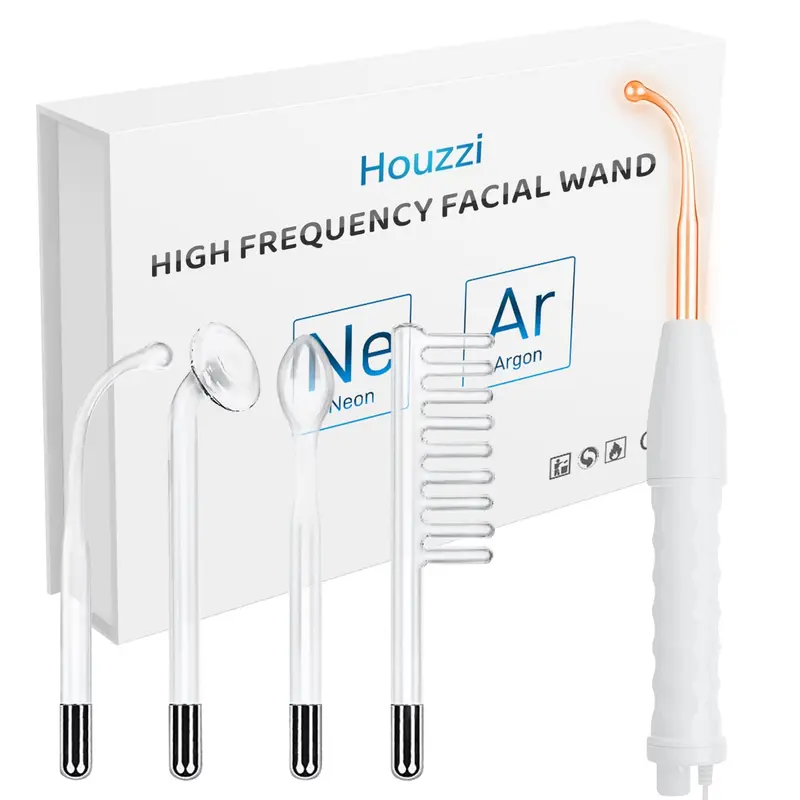 CUTIEWORLD Haute Fréquence Wand – Appareil visage portable à 4 tubes