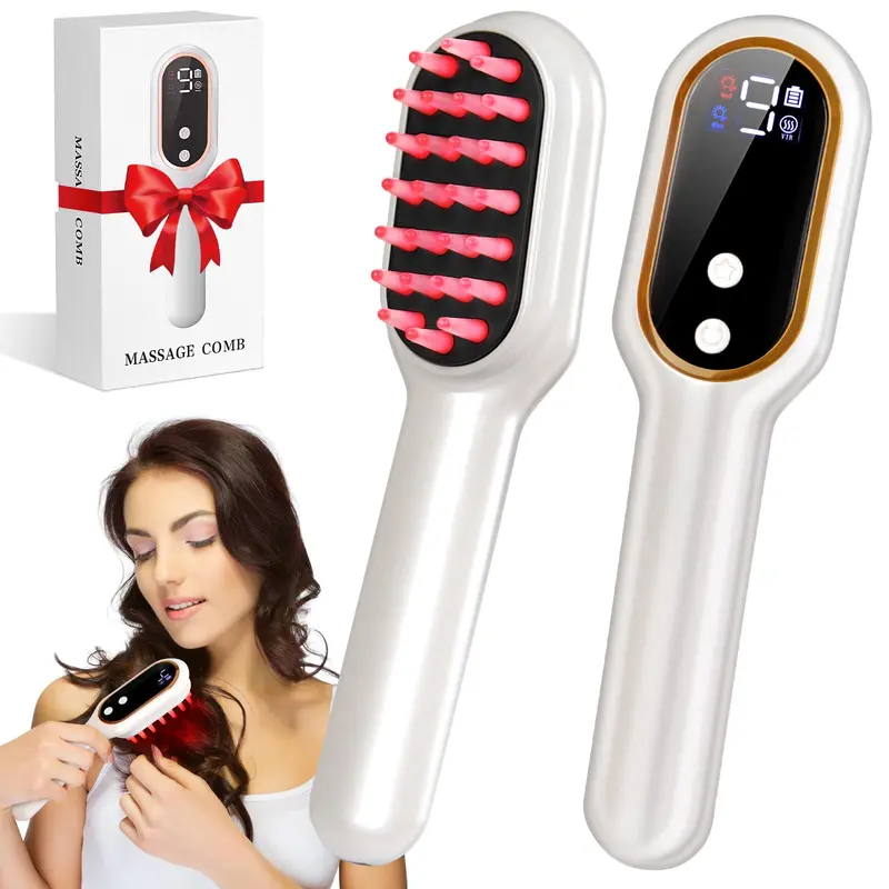 CWTUL Peigne Laser – Croissance des Cheveux, Lumière Rouge et Bleue, Massage du Cuir Chevelu