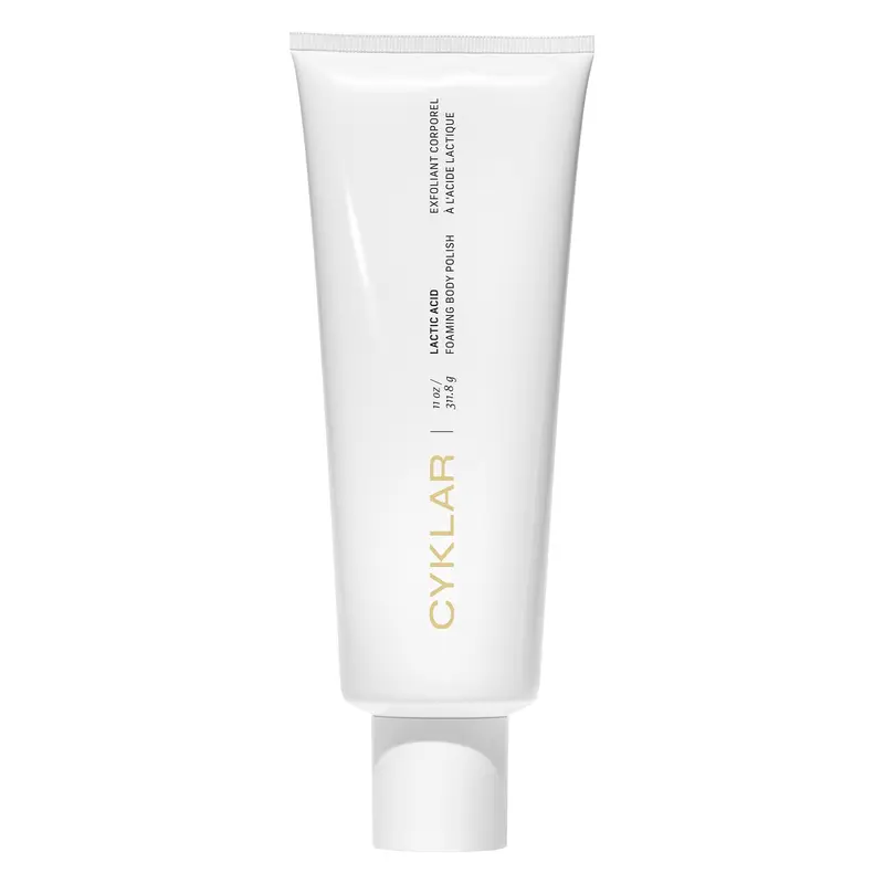 CYKLAR Polissage corporel à l’acide lactique – Exfoliant AHA + pumice volcanique – Glycérine hydratante – Sans parfum, 11 oz