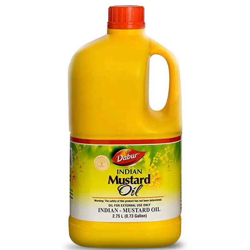 Dabur Kachi Ghani Huile de Moutarde Non Raffinée 2750 ml – Soin Peau et Cheveux