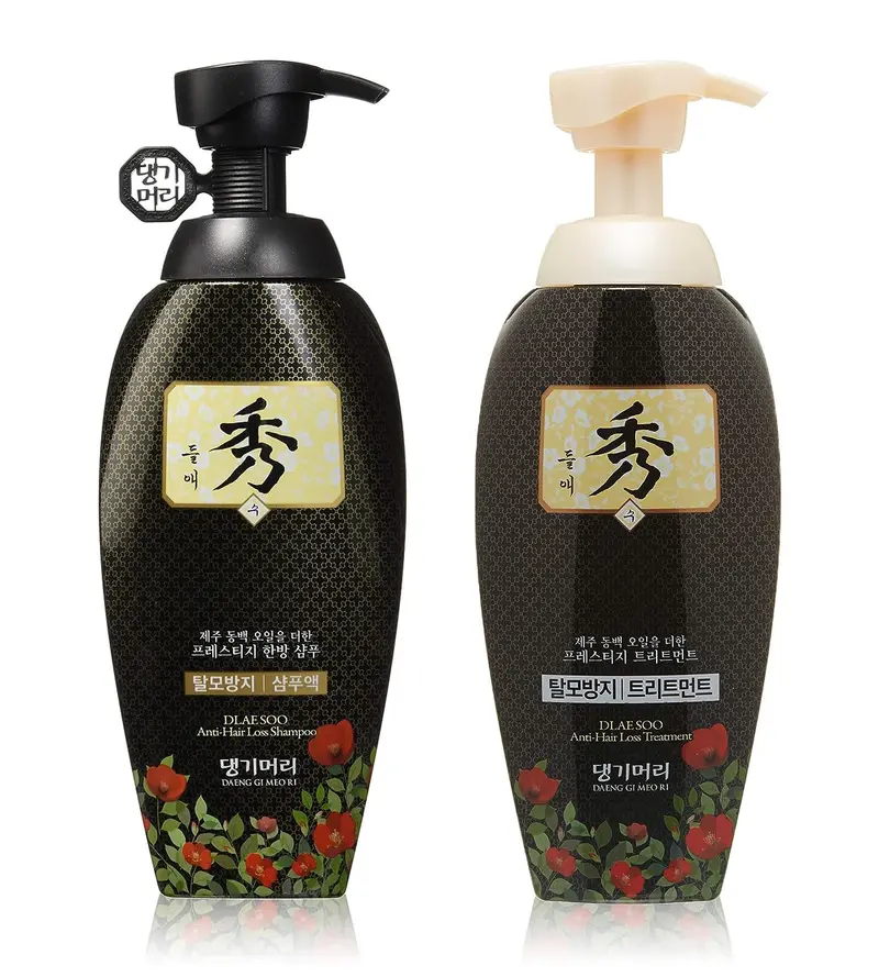 Daeng Gi Meo Ri Dlaesoo Shampooing et Soin Anti-Chute – Camélia Jeju, Nutrition et Brillance