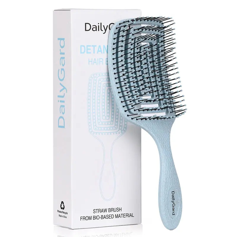 Daily Gard – Brosse démêlante ventilée pour tous types de cheveux – Séchage rapide et démêlage en douceur – Bleu