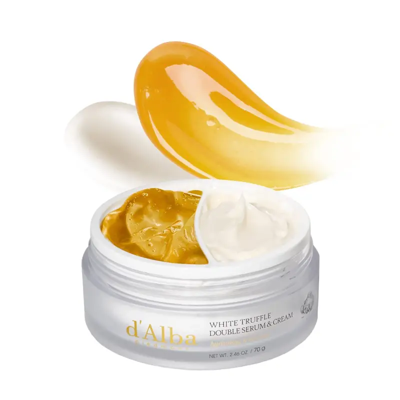 d'alba Piedmont Double Sérum et Crème – Soin 2 en 1 vegan, Fermeté et Éclat, Tous Types de Peau (2,46 oz)