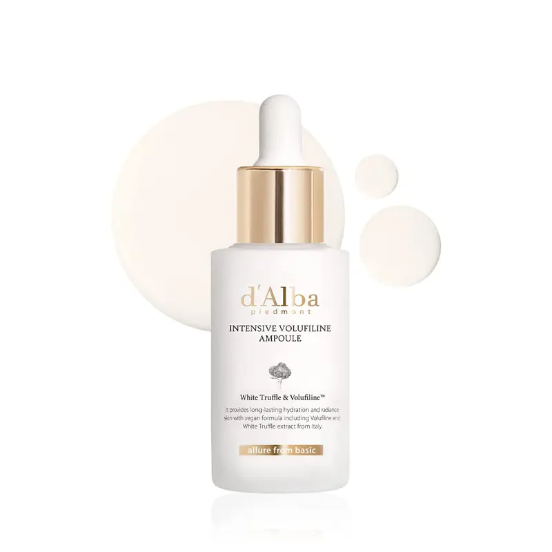 d'alba Piedmont White Truffle Intensive Volufiline Ampoule – Soin Milky, Fermeté et Nutrition