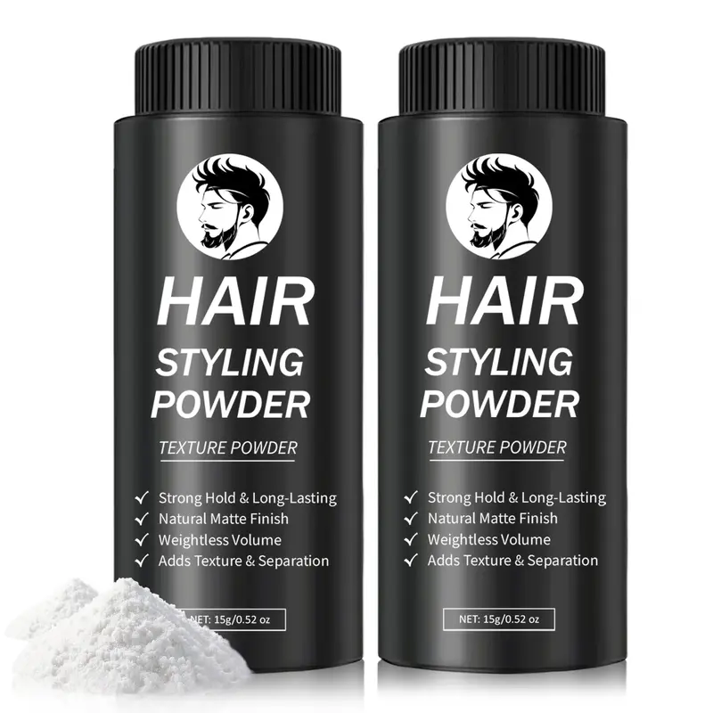 DAMUSI Poudre de Coiffage – Volume, Texture et Finition Matte pour Hommes et Femmes (2 pièces)