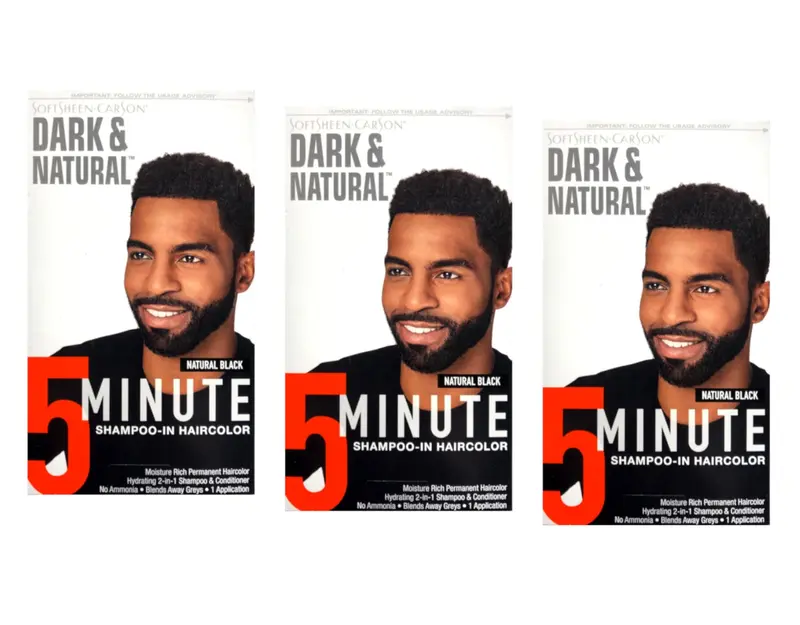 Dark & Natural Color pour Hommes – Noir Naturel (3 pièces)