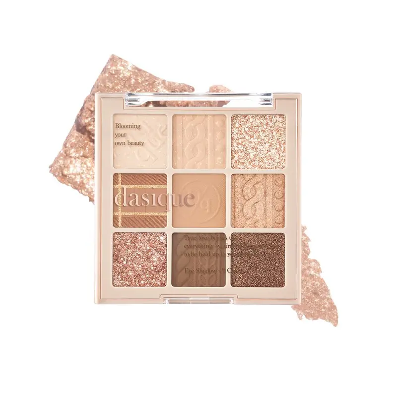 dasique Palette d'ombres n°15 Beige Knit – 9 teintes mates et nacrées, végan et non testée sur les animaux