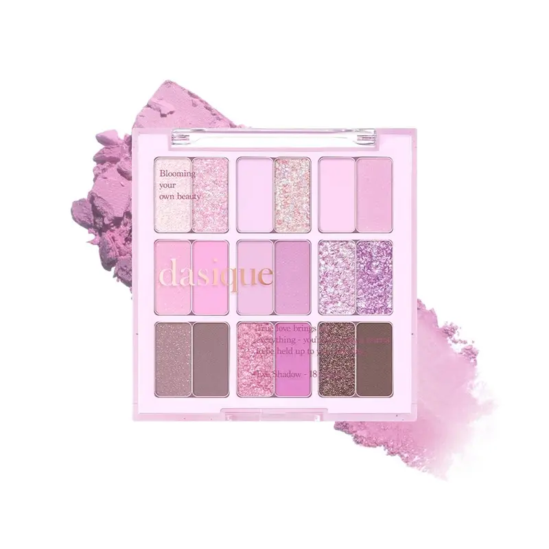 dasique Shadow Palette #18 Berry Smoothie – palette d’ombres végan certifiée et sans cruauté, 18 teintes mats et scintillantes