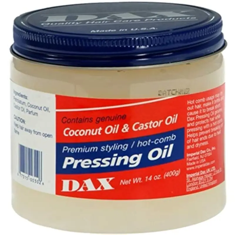 DAX Huile de Pressage pour Cheveux – Sans Parfum, 14 oz