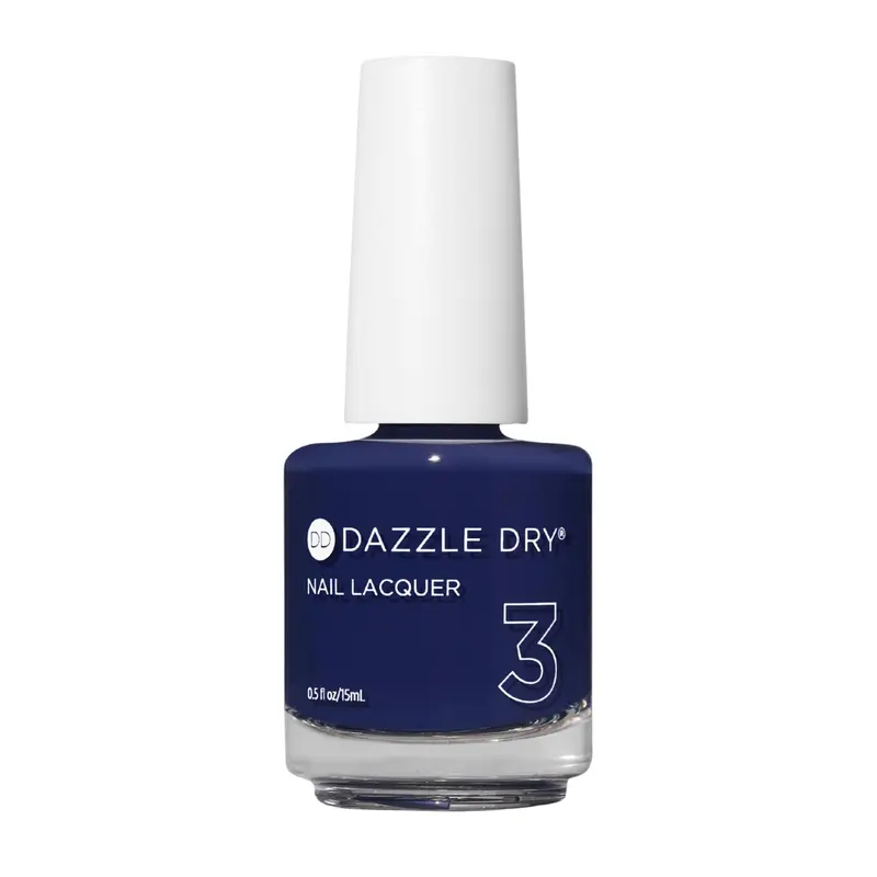 Dazzle Dry Vernis Étape 3 – Ciel de Minuit (Bleu Nuit) – Couverture Crème (0,5 fl oz)