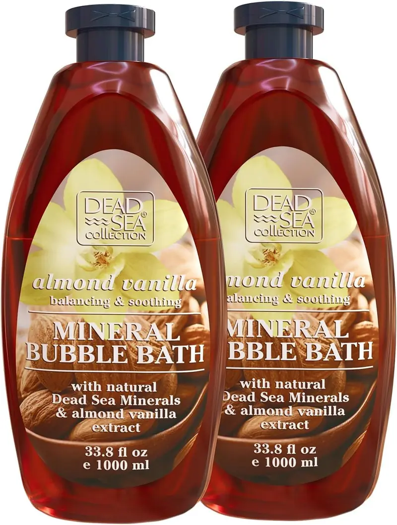 Dead Sea Collection Bains Moussants Amande Vanille – Ensemble de 2 (67,6 oz)