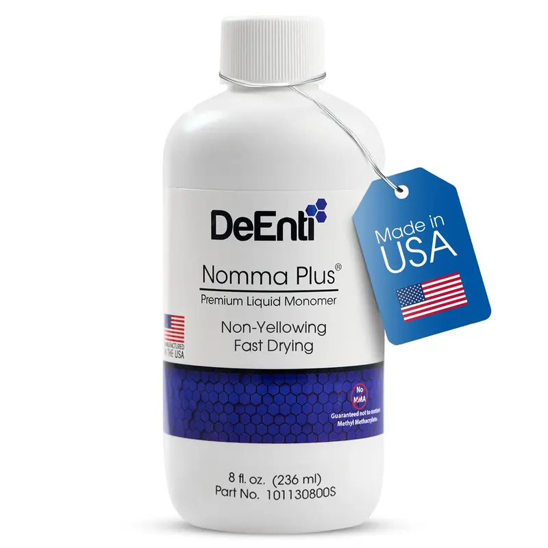 DeEnti Nomma Plus – Monomère Liquide EMA pour Poudre Acrylique, Non Jaunissant, 8 oz – Qualité Salon