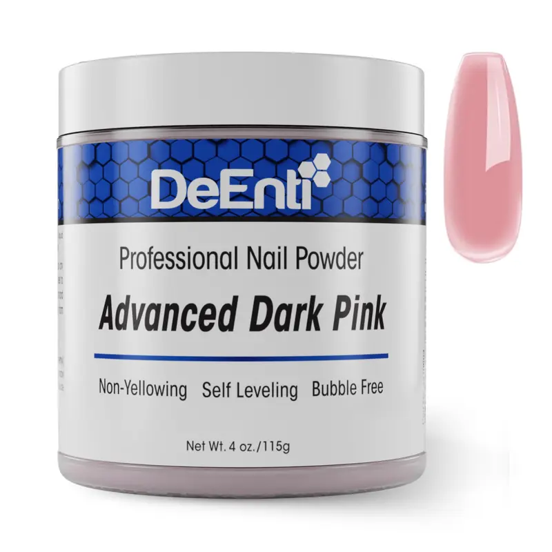 DeEnti Poudre Acrylique Rose Foncé 4oz – Professionnelle, Sans Bulles, Durable