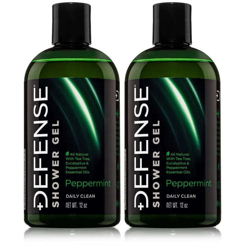 Defense Soap Gel Douche Menthe et Arbre à Thé | Lot de 2 × 355 ml
