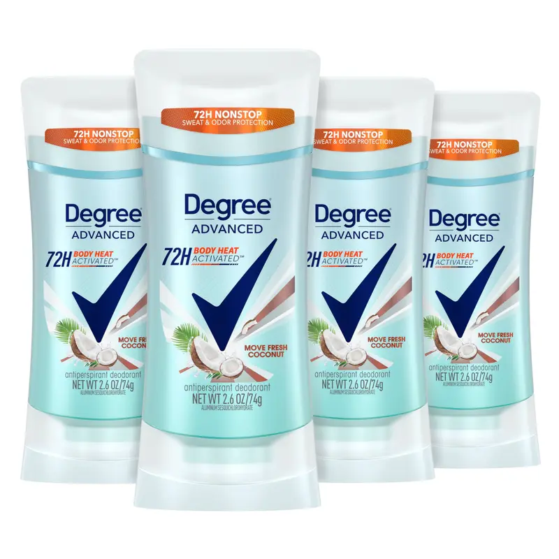 Degree Advanced Coco et Hibiscus Déodorant Anti-transpirant Move Fresh – Protection 72h et Parfum Tropical