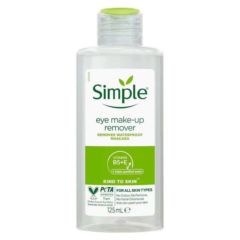 Démaquillant Yeux Simple – Doux pour Yeux Sensibles, 125 ml