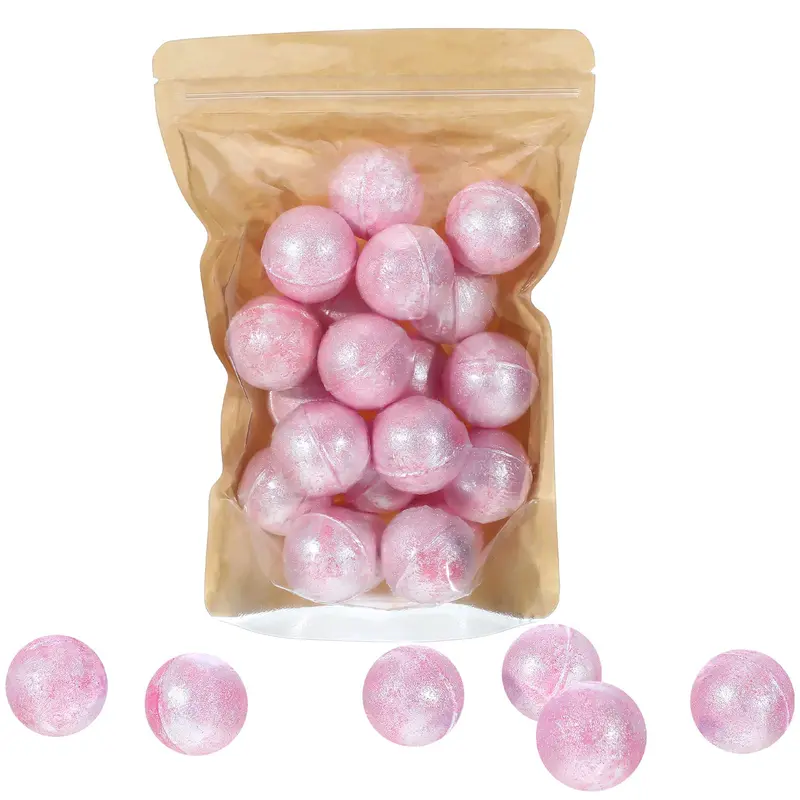 Demissle — Coffret de 20 bombes de bain rose 0,53 oz avec paillettes