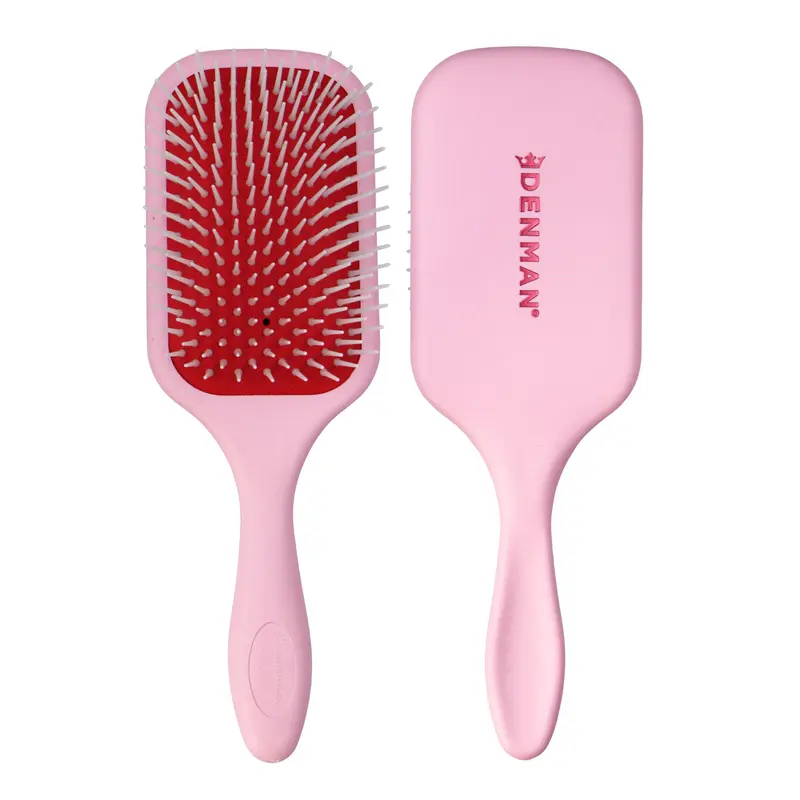 Denman D38 Brosse Paddle Rose – Démêlage rapide, Boucles définies et Coiffage