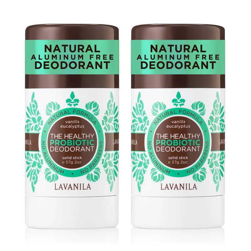 Déodorant Lavanila sans aluminium Vanille Eucalyptus – Ensemble 2 pièces de 57 g, végan, fabriqué aux États‑Unis