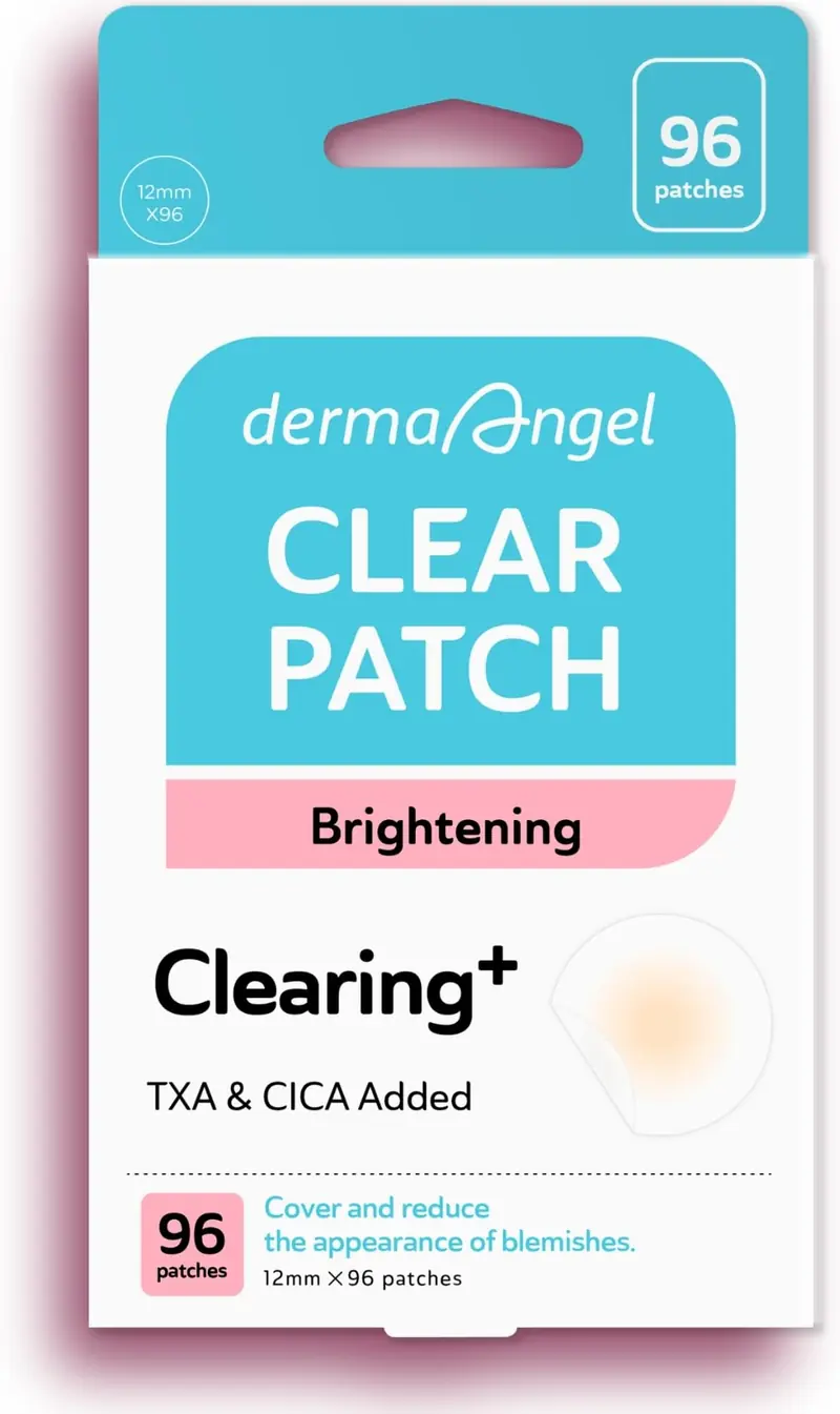 DERMA ANGEL Patch Taches Sombres – Hydrocolloïde, TXA et CICA – Pour Acné Active et Post-Inflammatoire – Usage Jour et Nuit – 96 Patchs – Taille Unique