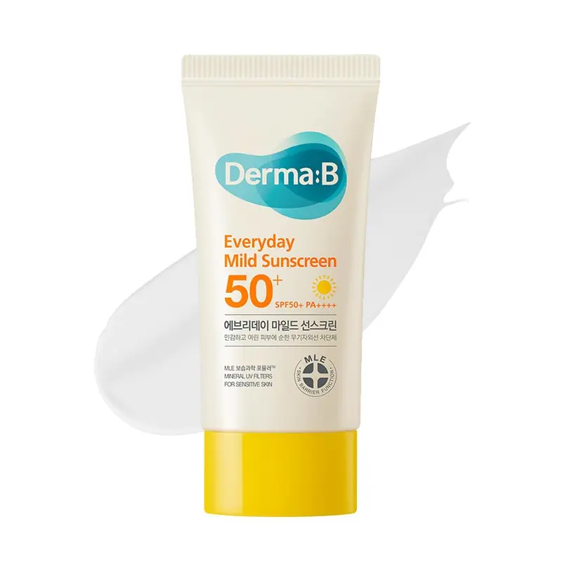 Derma B Everyday Écran Solaire SPF50+ PA++++ – Lait léger, hydratant et non collant pour visage et corps (50 ml)