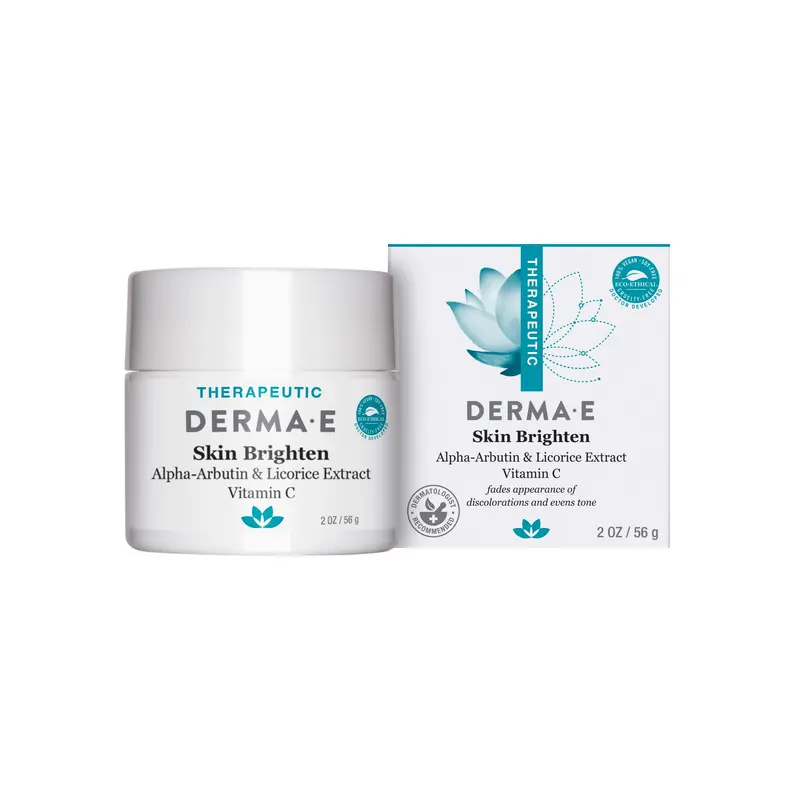 Derma E Crème Éclaircissante – Éclaircissement des taches et uniformité du teint – 2 oz