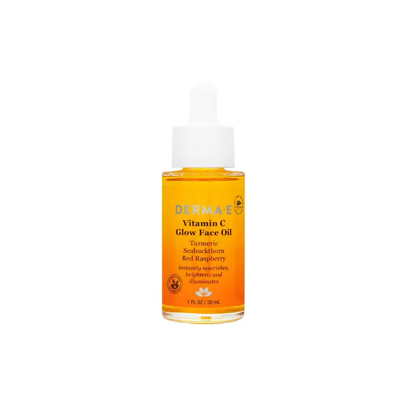 Derma E Huile Visage Vitamine C – Éclat et Hydratation, Curcuma et Argousier, 30 ml