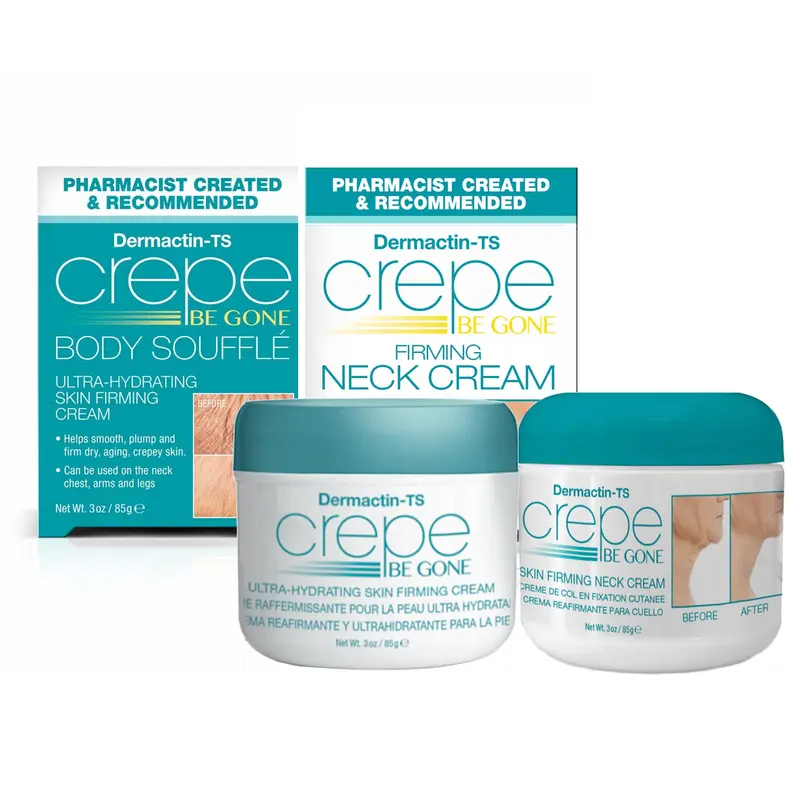 Dermactin Crepe Be Gone – Duo Soin Corps et Crème du Cou, 88 ml chacun (2 pièces)
