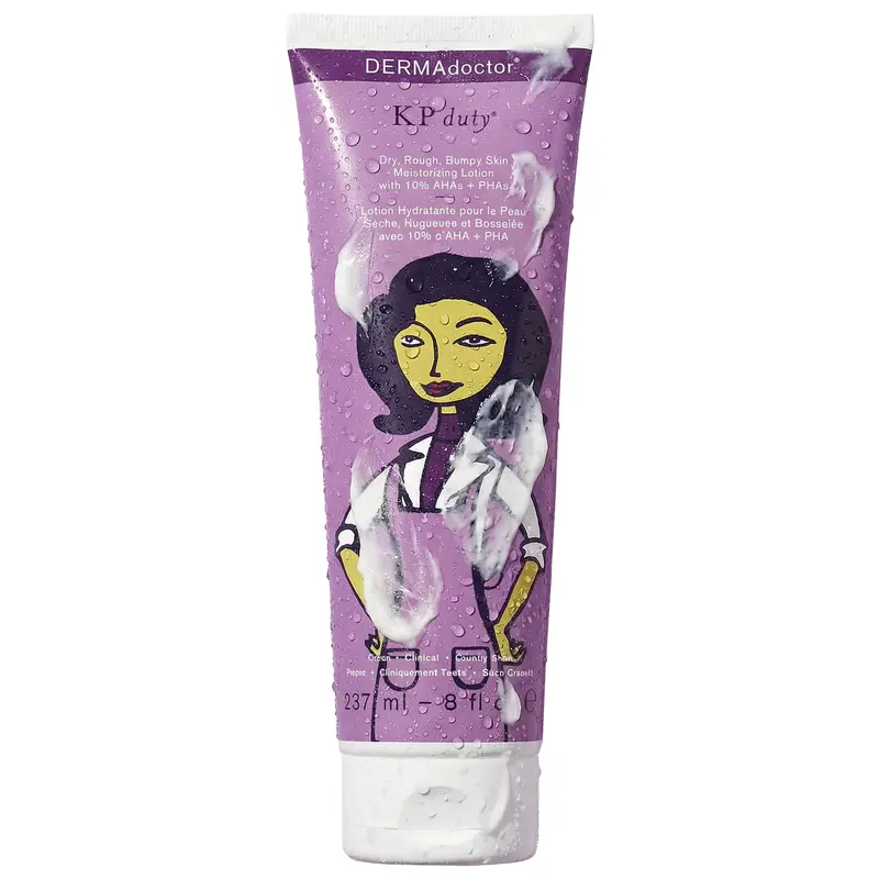 DERMAdoctor KP Bump Eraser Lotion – Soin KP Doux pour Bras et Corps | 10% AHA/PHA, 8 oz