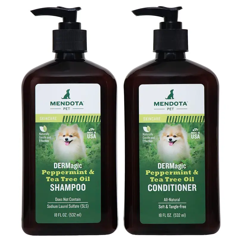 DERMagic Shampooing et Après-shampooing Menthe Poivrée et Huile d’Arbre à Thé – 532 ml