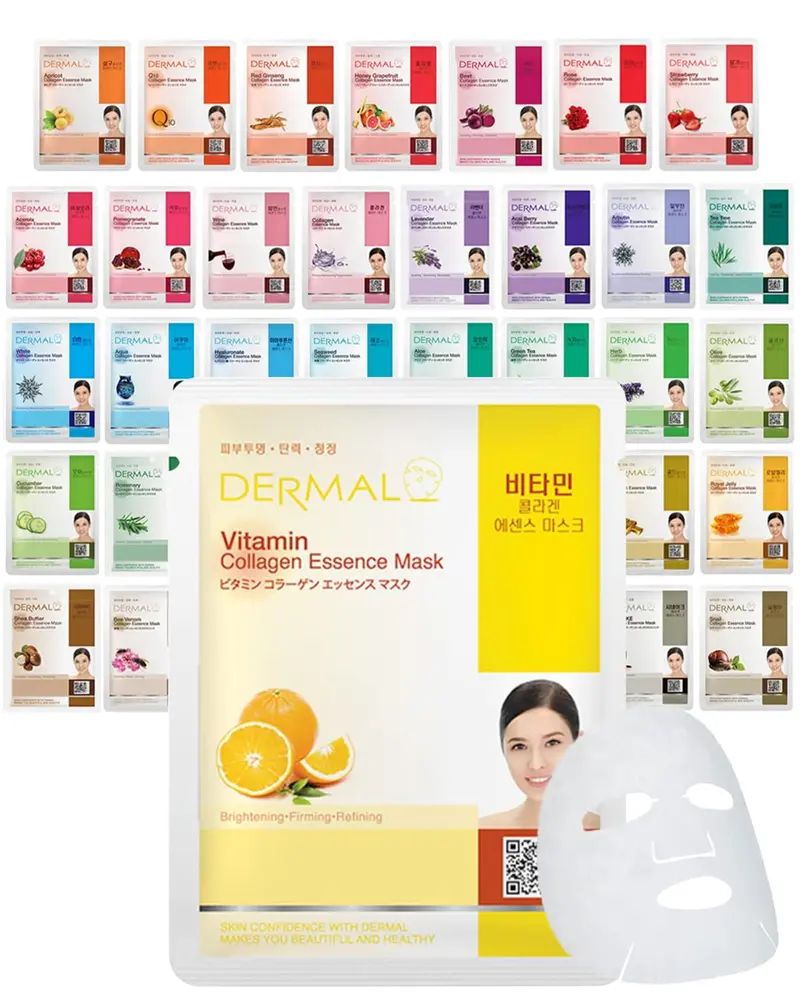 DERMAL 39 Pack Masques Visage – 20+ Ans d’Expérience K-Beauty, Masques Coréens Premium