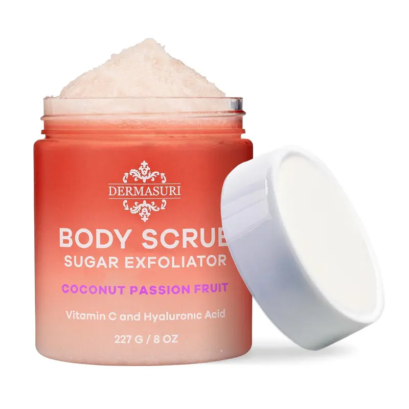 Dermasuri Gommage Sucre Corps – Hydratation Profonde & Éclat Coco-Fruit de la Passion