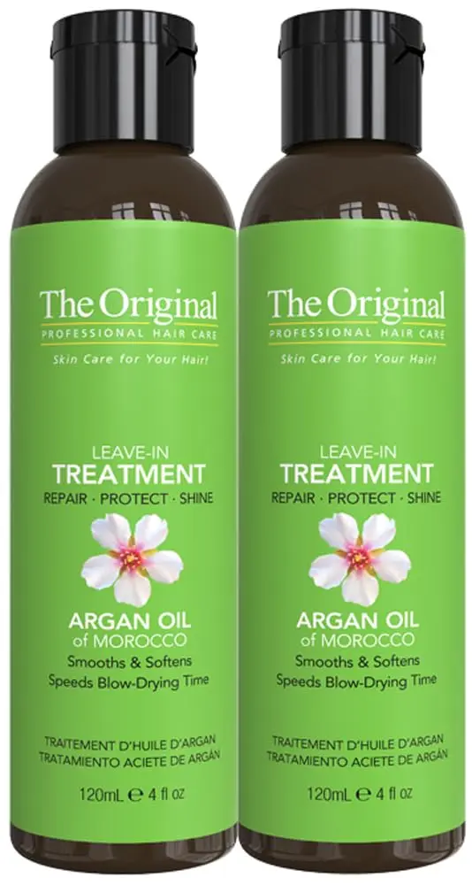 DermOrganic Huile d'Argan – Soin Capillaire Sans Rinçage 4 oz (Pack de 2)