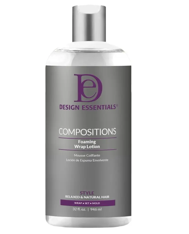 Design Essentials - Lotion Moussante Compositions pour Enroulage Cheveux Détendus et Naturels, Recharge 946 ml