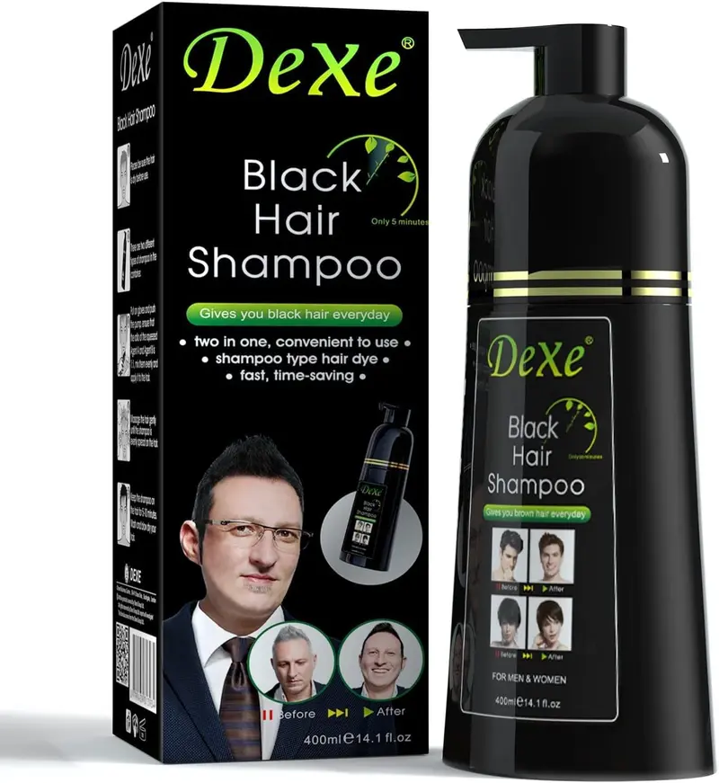 Dexe shampooing colorant insanttané noirs 400 ML