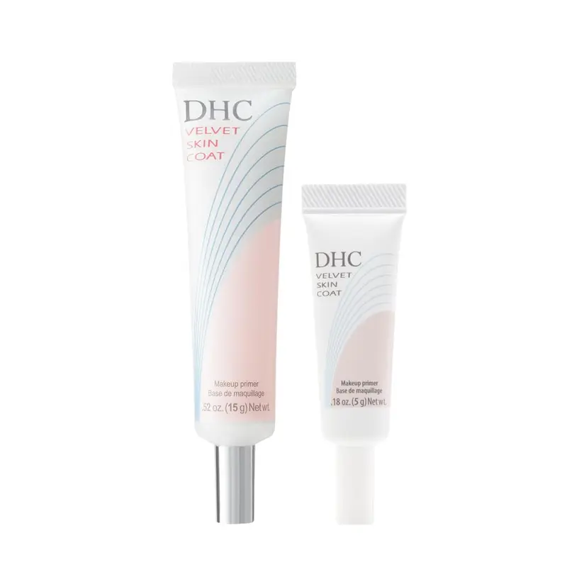 DHC Velvet Skin Coat — Primer matsifiant, duo format standard et voyage (0,52 oz et 0,18 oz)