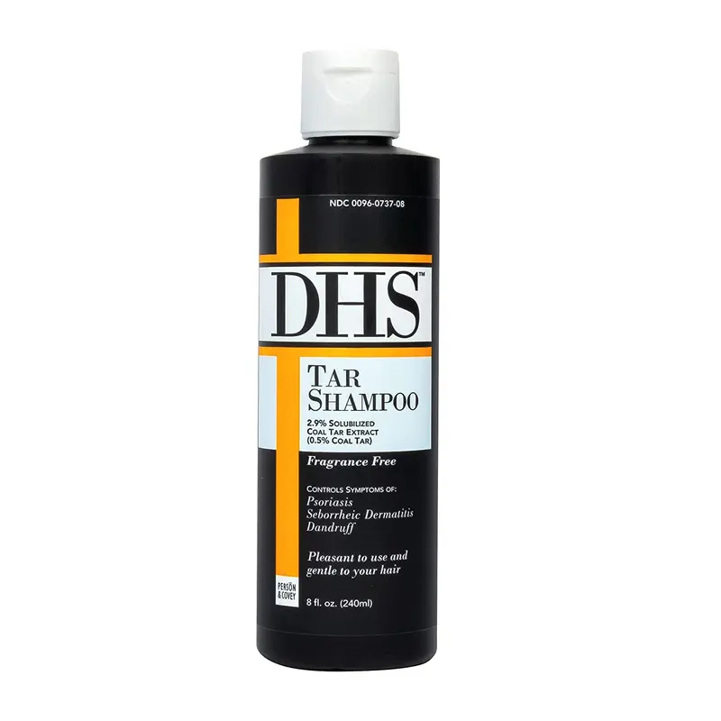 DHS Shampoing au goudron – Anti-pelliculaire, sans parfum, lot de 2 bouteilles de 236 ml